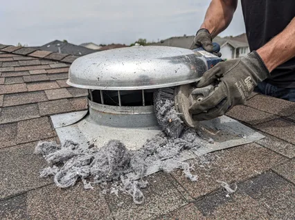 Cleaning Dryer Vent On Roof in Weddington