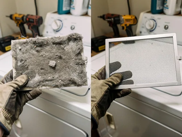 Professional lint trap cleaning by Weddington Dryer Vent Cleaning in Weddington