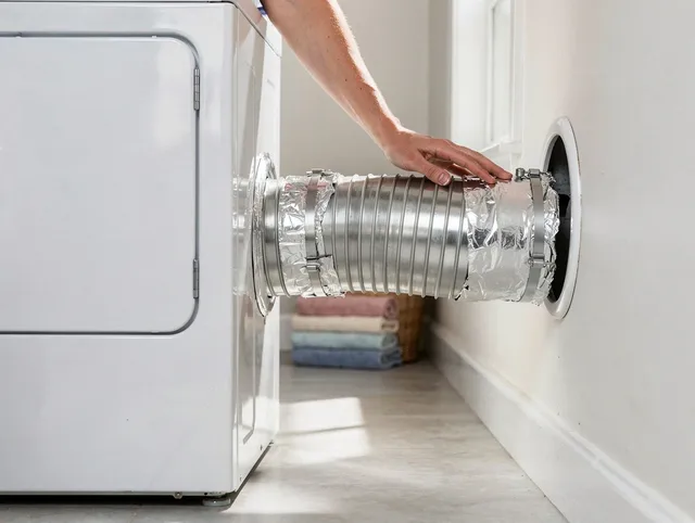 Professional dryer vent hose installation by Weddington Dryer Vent Cleaning in Weddington
