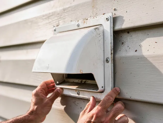 Weddington Dryer Vent Cleaning technician delivering thorough residential dryer vent cleaning service in Weddington